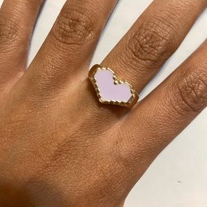 Lavender heart ring